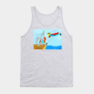 Fishing on the dock Tank Top